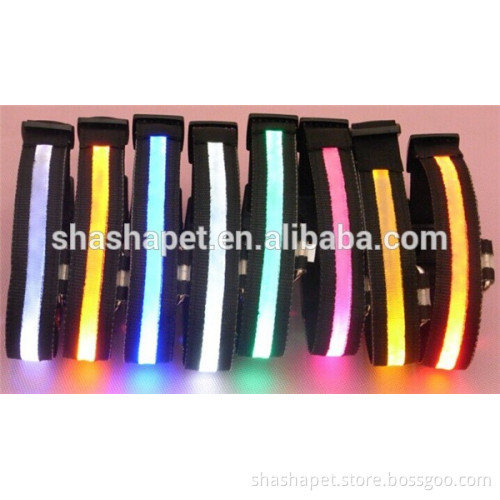 Led pet leash wholesale in pet collar with led dog collar